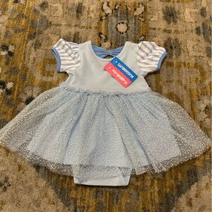 Ruffle Butts “Glass Slipper” Bow Front Princess Romper